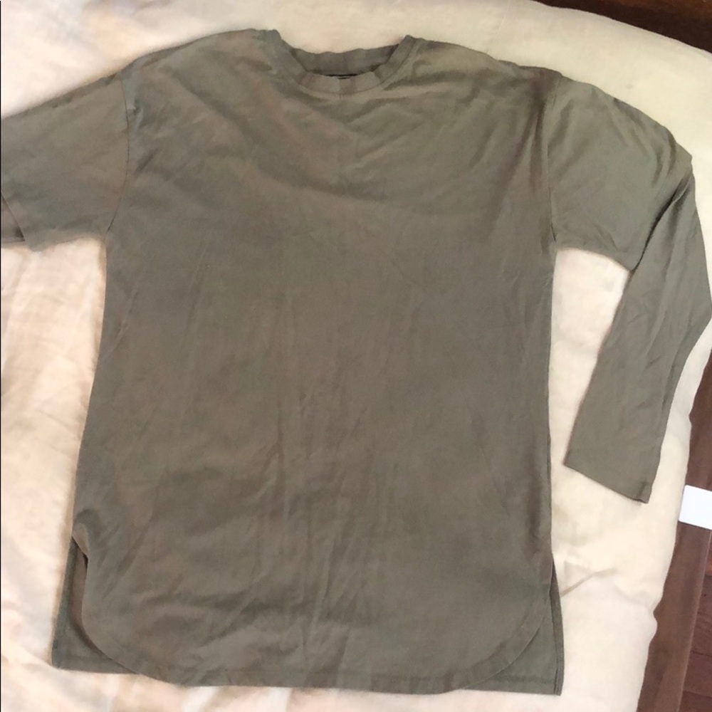 Forever21 Green long shirt M